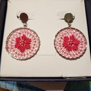 Earrings in Tenerife Lace .